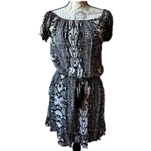 Tiare Hawaii Babydoll SnakePrint Summer Dress (One Size- Small)